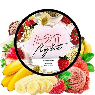 Табак 420 Light Банан-Клубничное мороженое 100g