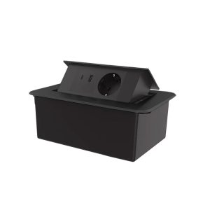 LIVOLO меблева розетка одинарна чорний висувна вбудована у стільницю (VL-SHS012-TC.UA.UC-BP-B)