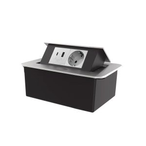 LIVOLO меблева розетка одинарна срібний висувна вбудована у стільницю (VL-SHS012-TC.CP.HD-BP-S)