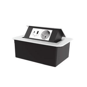 LIVOLO меблева розетка одинарна білий висувна вбудована у стільницю (VL-SHS012-TC.CP.HD-BP-W)