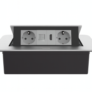 LIVOLO меблева розетка одинарна сірий вбудована у стільницю (VL-SHS013-TC.CP.HD-BP-G)