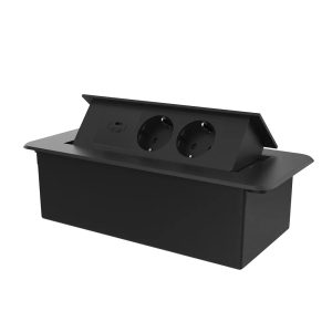 LIVOLO меблева розетка потрійна чорний висувна вбудована у стільницю (VL-SHS013-TC.UC45W-BP-B)